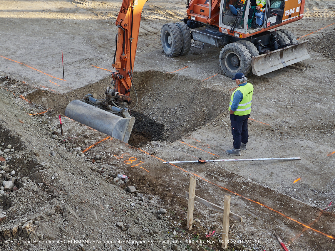 14.11.2022 - Baustelle an der Quiddestraße Haus für Kinder in Neuperlach